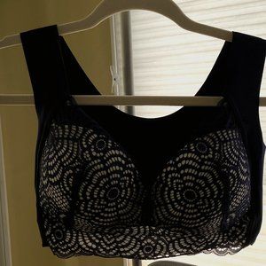 NEW navy blue camisole bra w/wide straps